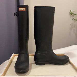 Hunter Rainboots, Black, Size 9